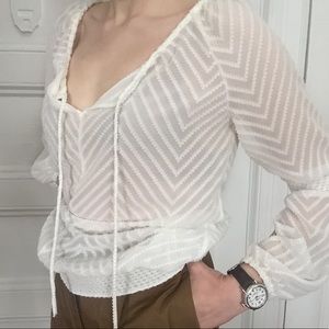 Gorgeous sheer chevron Laundry blouse